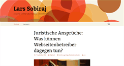 Desktop Screenshot of lars-sobiraj.de